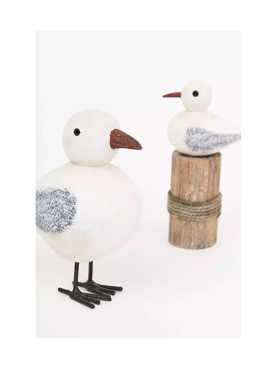 Decorative Wooden Seabird 9.5x1.2cm