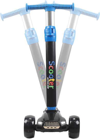 Action One Kids 3-wheel Scooter Lights Wander Blue