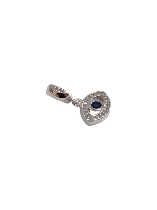 Kalliopi Silver Charm Auge aus Silber mit Zirkon