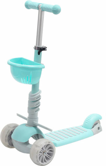 Action One Kinderroller 3-Rad mit Sitz Türkis