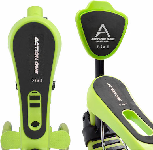 Action One Kids 3-wheel Scooter Seat Smart Kid 5 In 1 Green