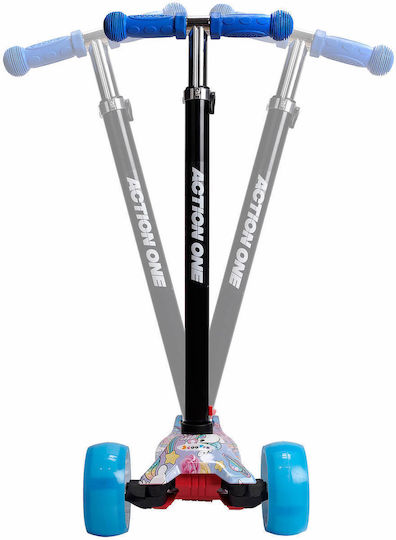 Action One Kinder 3-Rad-Roller Lichter Süße Träume Einhörner Blau
