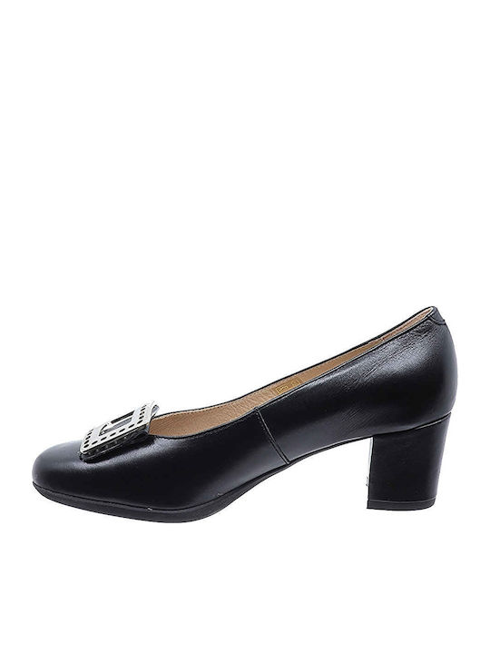 Leder Pumps Schwarz