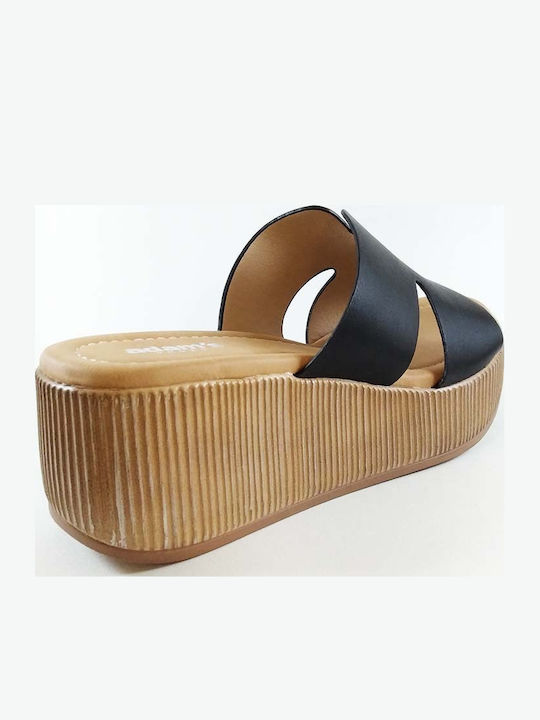 Anatomic Women's Synthetic Leather Platform Shoes Black