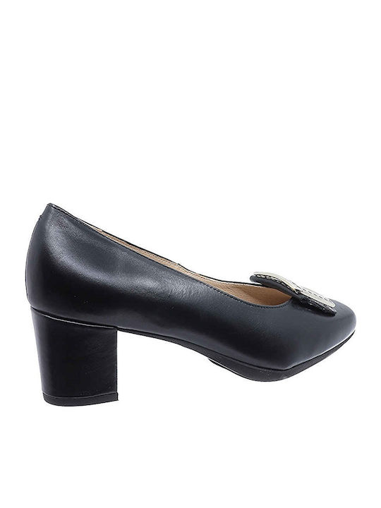 Leder Pumps Schwarz