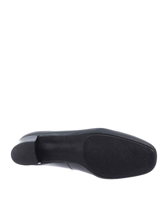Leder Pumps Schwarz
