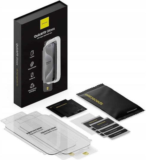 Spacecase Sticlă Tempered Glass 0.33mm 2 Bucăți (iPhone 17e / 16e / 14 / 13 / 13 Pro)