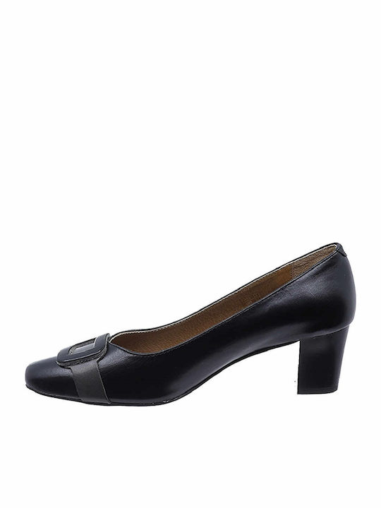 Leder Pumps Schwarz