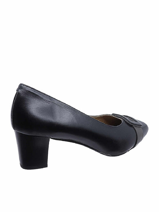 Leder Pumps Schwarz