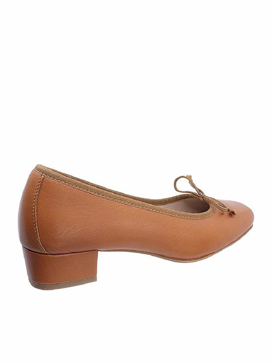 Leder Pumps Tabac Braun