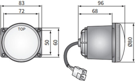 Boat Spotlight 4HM Halogen Fog Light 00911