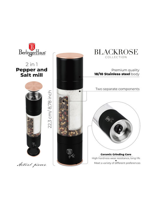 Berlinger Haus Manual Set Spice Mills 2 in 1 Inox in Black Color 1pcs