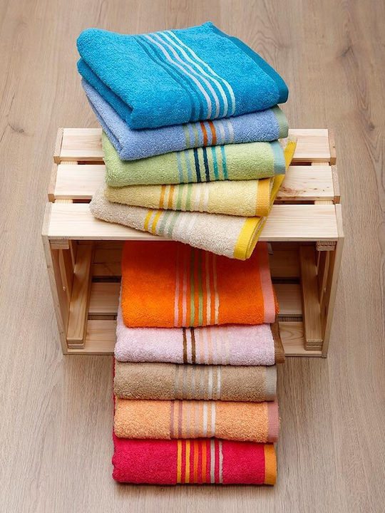 Sunshine Πετσέτα Χεριών Stripes 40x60εκ. Fuchsia Βάρους 600gr/m²