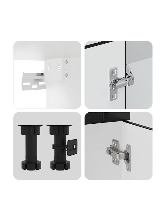 Set Dulapuri de Bucătărie 14 Piese Lucca Negru Lemn Prelucrat Negru 3314982