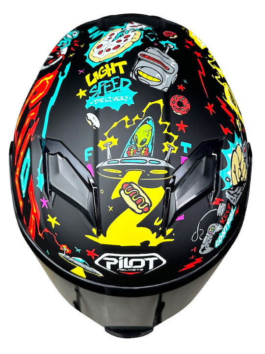 Pilot Alpha SV Future Express Motorcycle Helmet Full Face ECE 22.06 1550gr with Sunvisor