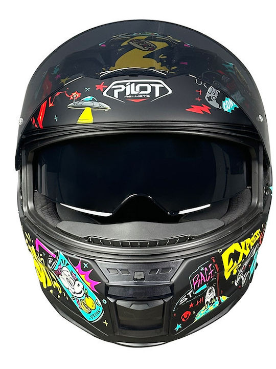 Pilot Alpha SV Future Express Motorcycle Helmet Full Face ECE 22.06 1550gr with Sunvisor