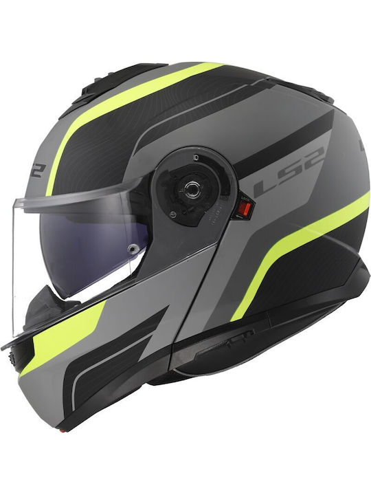 LS2 Strobe II Motorcycle Helmet Flip-Up ECE 22.06 1580gr with Sunvisor