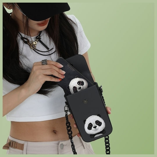 Nimmy Phone Bag Black Big Eyed Pet 2.0 Panda