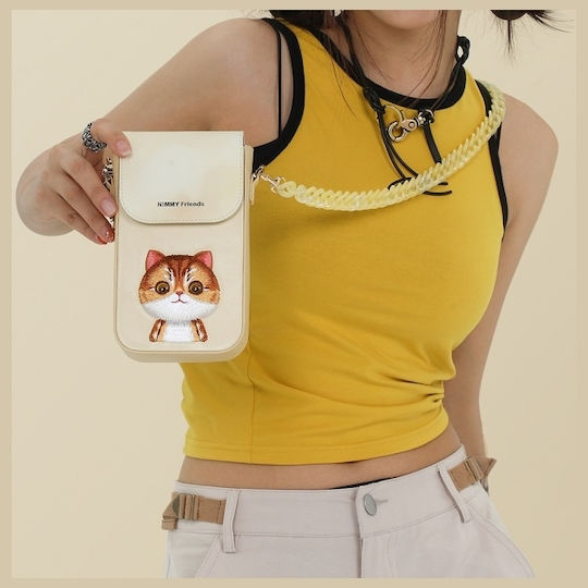 Nimmy Phone Bag Khaki Big Eyed Pet 2.0 Cat