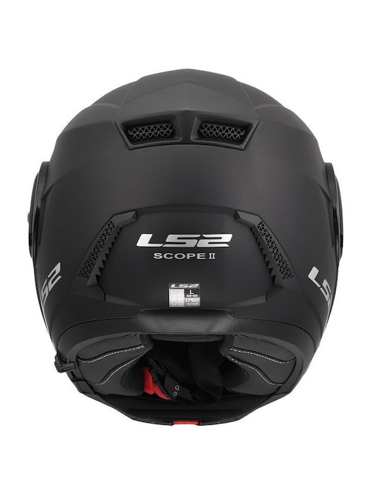 LS2 Scope II Black Matt Κράνος Μηχανής Flip-Up ECE 22.06 1750gr με Sunvisor