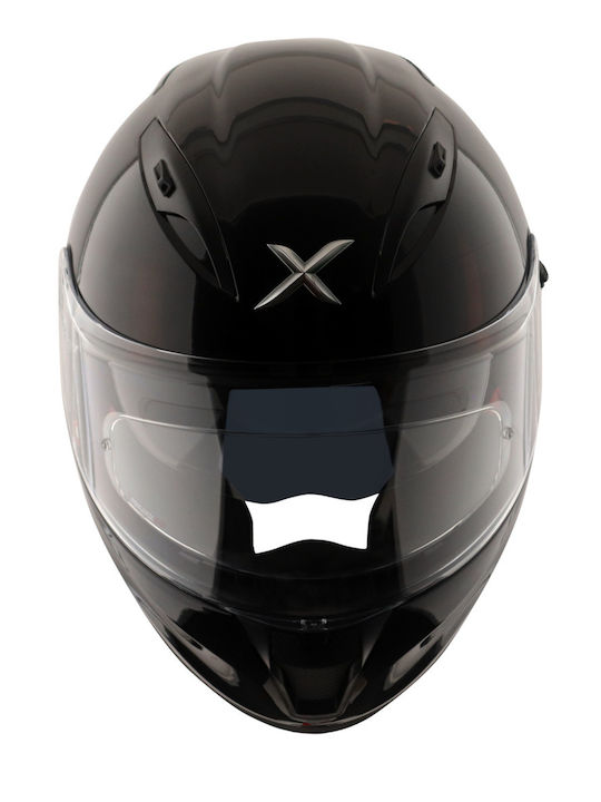 Axor Street Solid Black Motorcycle Helmet Full Face ECE 22.06 1600gr with Pinlock and Sunvisor