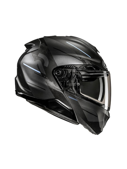 HJC Rpha 91 Blat MC5SF Motorcycle Helmet Flip-Up ECE 22.06 with Sunvisor