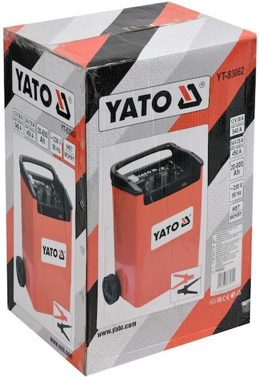 Yato Стартер Зарядно Устройство За Автомобилна И Камионна Батерия 12/24V