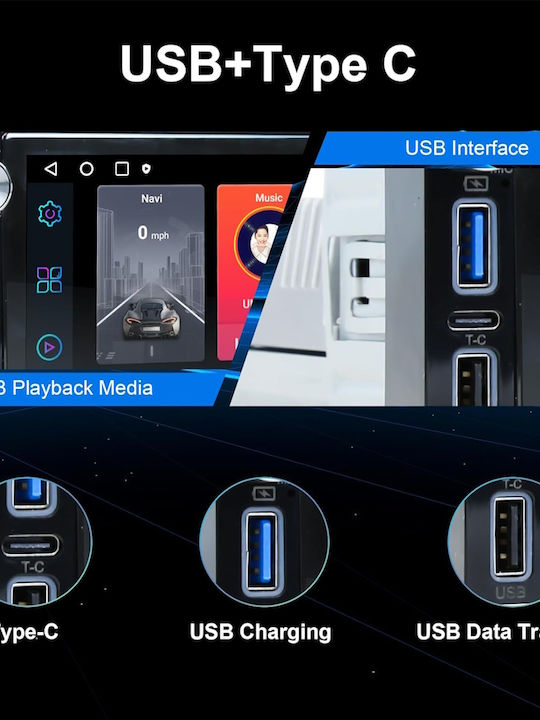LM Digital Ηχοσύστημα Αυτοκινήτου 2011+ (Bluetooth/USB/WiFi/GPS/Apple-Carplay/Android-Auto)
