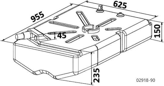 Eval Fuel Portable Tank Fixed Level Fuel Tank 99lt