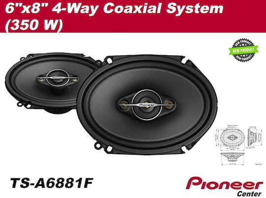 Pioneer Set Auto-Lautsprecher TSA6881F 6x8" mit 80W RMS (4 Weg)