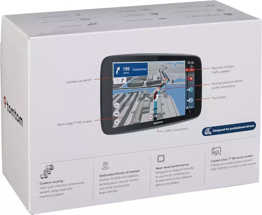 TomTom 7" Display GPS Device with Wi-Fi / Bluetooth / USB and Card Slot