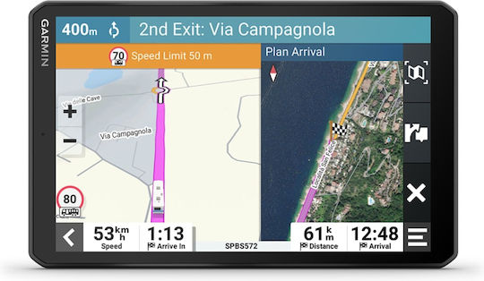 Garmin 8" Display GPS Device Camper with and Card Slot