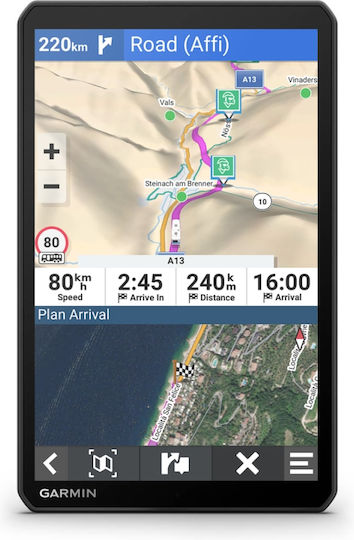Garmin 8" Display GPS Device Camper with and Card Slot