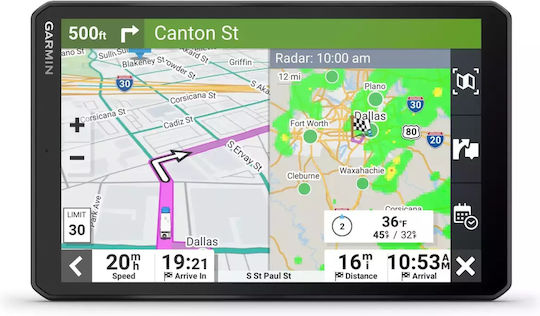 Garmin 8" Display GPS Device Camper with and Card Slot