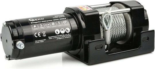 Geko Electric 4x4 Car Winch 12V with Towing Capacity 1588kg