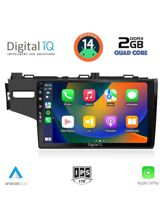 Digital IQ Car Audio System for Honda Jazz 2013-2019 (Bluetooth/USB/WiFi/GPS/Apple-Carplay/Android-Auto) with Touch Screen 10"