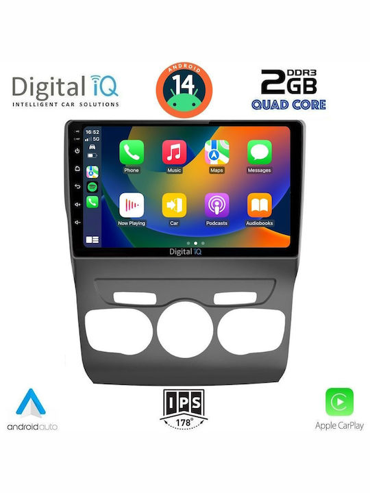 Digital IQ Car Audio System for Citroen C4 / DS4 2011-2018 (Bluetooth/USB/WiFi/GPS/Apple-Carplay/Android-Auto) with Touch Screen 10"