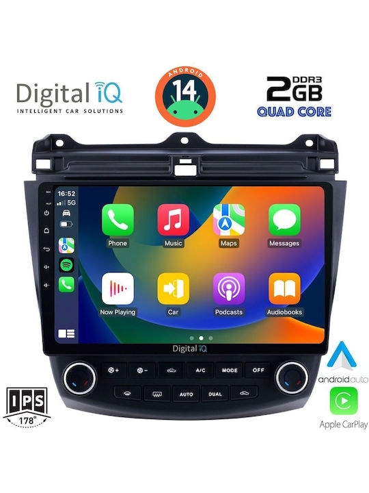 Digital IQ Car Audio System for Honda Accord 2003-2007 (Bluetooth/USB/WiFi/GPS/Apple-Carplay/Android-Auto) with Touch Screen 10"