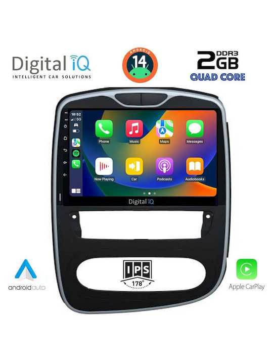 Digital IQ Car Audio System for Renault Clio 2016-2019 (Bluetooth/USB/WiFi/GPS/Apple-Carplay/Android-Auto) with Touch Screen 10"