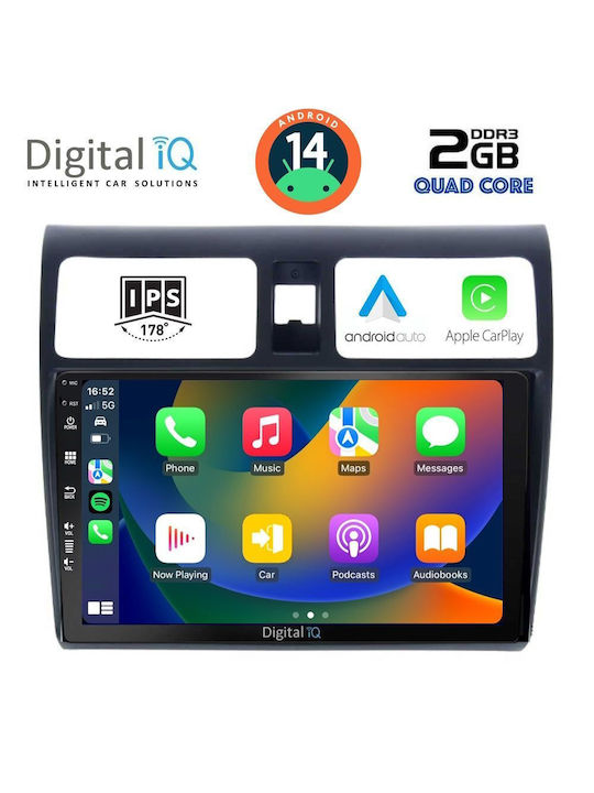 Digital IQ Ηχοσύστημα Αυτοκινήτου για Suzuki Swift 2005-2011 (Bluetooth/USB/WiFi/GPS/Apple-Carplay/Android-Auto) με Οθόνη Αφής 10"