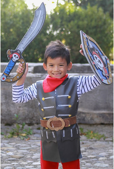 Great Pretenders Piratenweste Gürtel Schal 4-6 Jahre