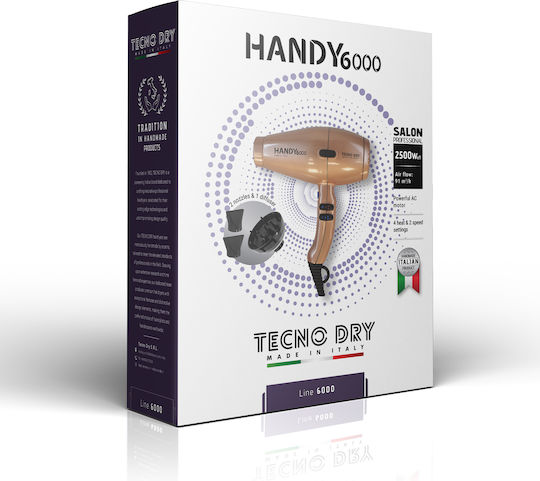 Tecno Dry Profesional Uscător de Păr 2500W Champagne