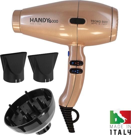 Tecno Dry Profesional Uscător de Păr 2500W Champagne