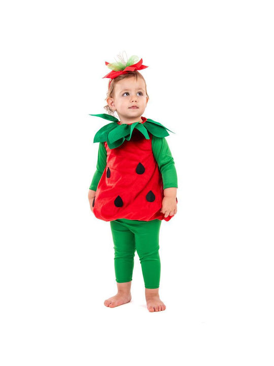 Kids Carnival Costume Fun Fashion Strawberry Red