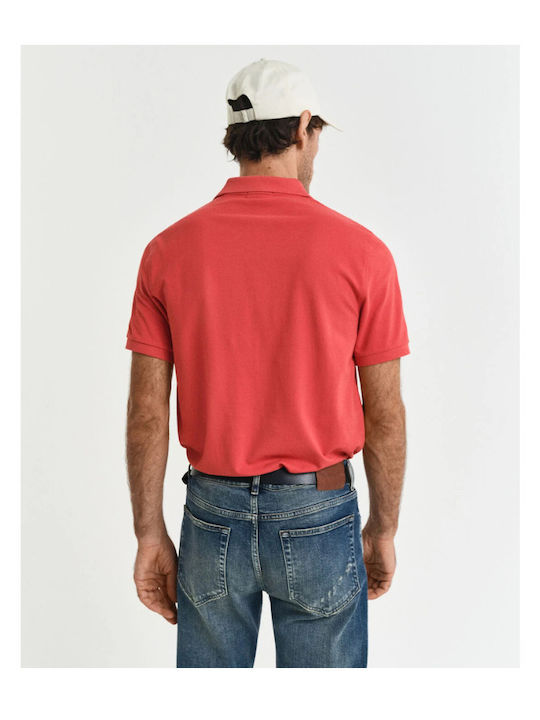 Polo Short Sleeve Blouse Brick Red