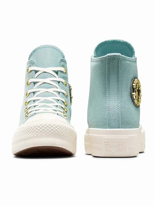 Chuck Taylor All Star Γυναικεία Flatforms Μποτάκια Vernal Pool / Egret / True Nature