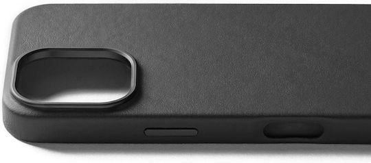 Mujjo Umschlag Rückseite Leder 1mm Schwarz (iPhone 17 Pro / iPhone 16 Pro)