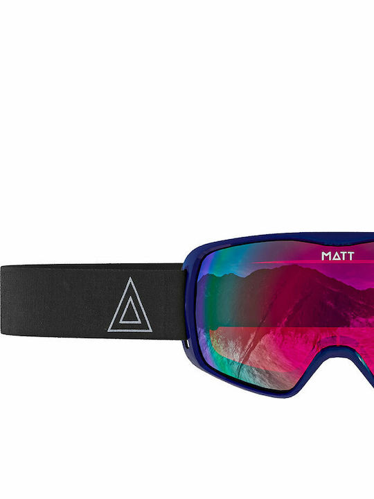 Matt Masca de schi și snowboard Pentru adulți Negru cu Lentilă în culoarea Negru