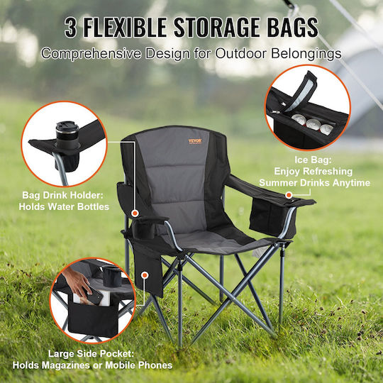 Vevor Chair Beach Black Waterproof
