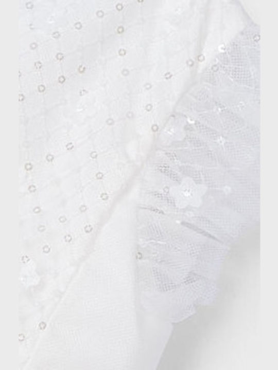 Children's Dress Short Sleeve Tulle Ecru